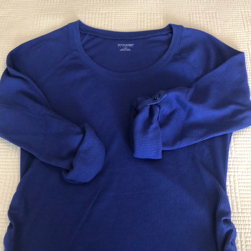 Royal blue thermal maternity top